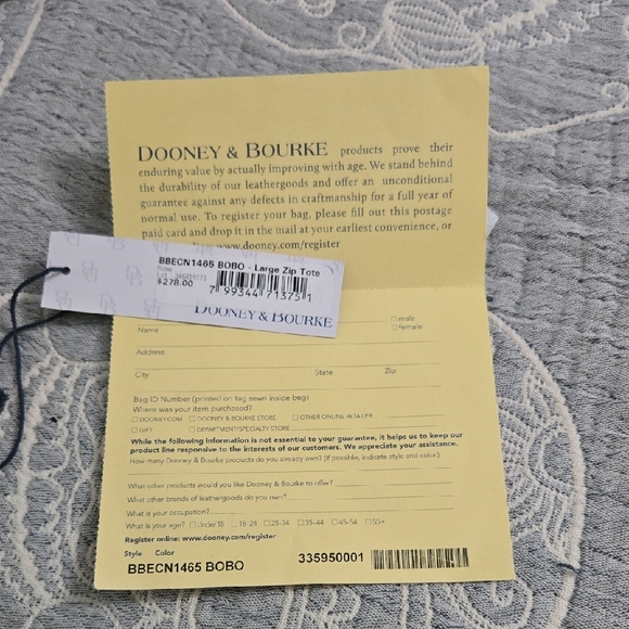 Dooney & Bourke Cream Tote with Classic Design - Picture 11 of 12